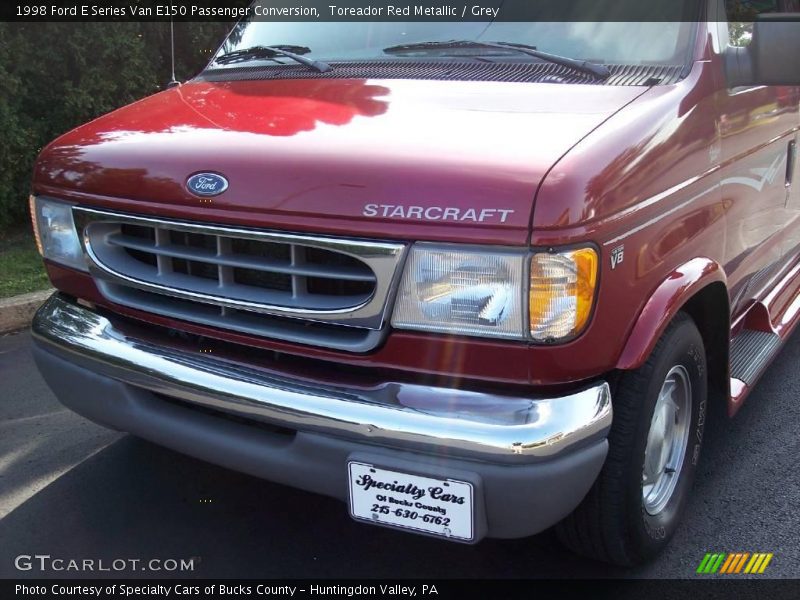 Toreador Red Metallic / Grey 1998 Ford E Series Van E150 Passenger Conversion