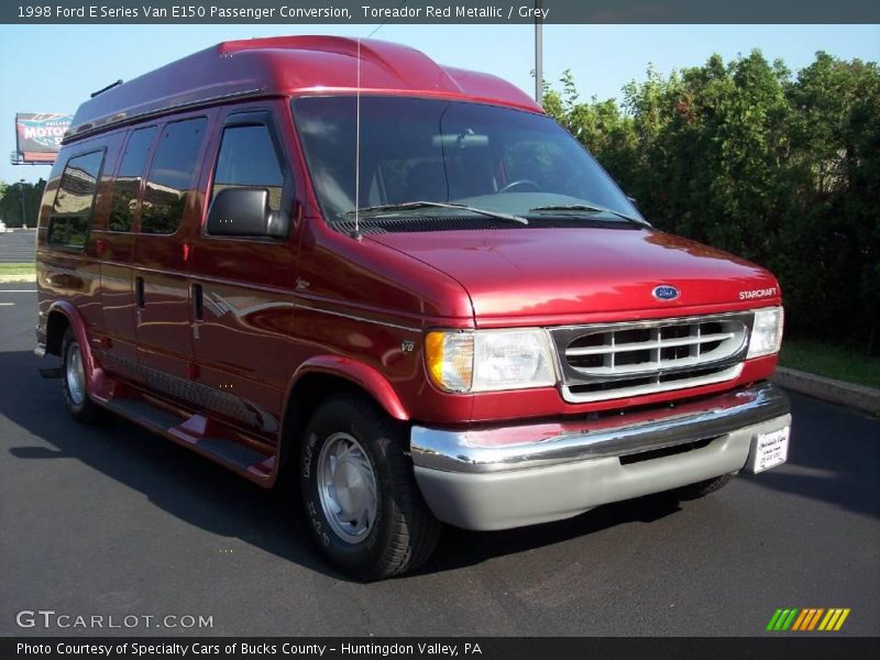 Toreador Red Metallic / Grey 1998 Ford E Series Van E150 Passenger Conversion