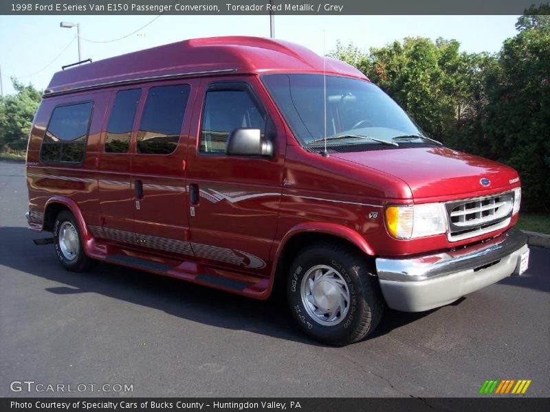 Toreador Red Metallic / Grey 1998 Ford E Series Van E150 Passenger Conversion