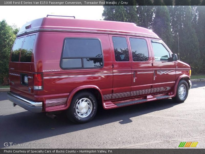 Toreador Red Metallic / Grey 1998 Ford E Series Van E150 Passenger Conversion