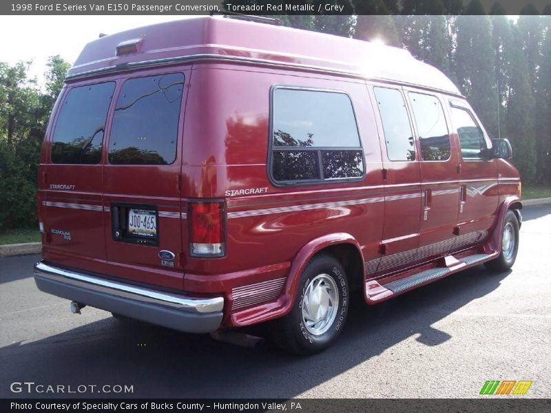 Toreador Red Metallic / Grey 1998 Ford E Series Van E150 Passenger Conversion
