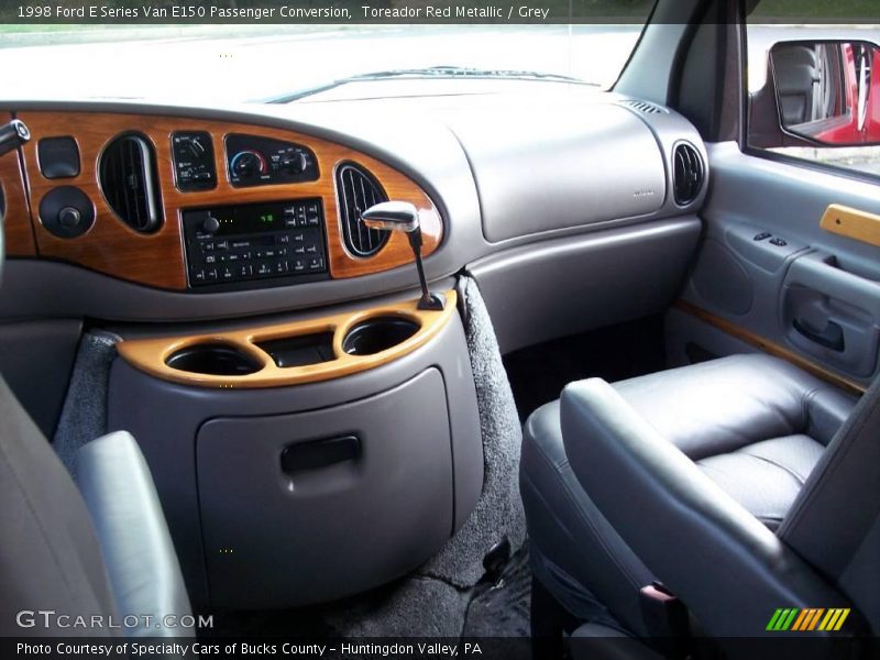 Toreador Red Metallic / Grey 1998 Ford E Series Van E150 Passenger Conversion