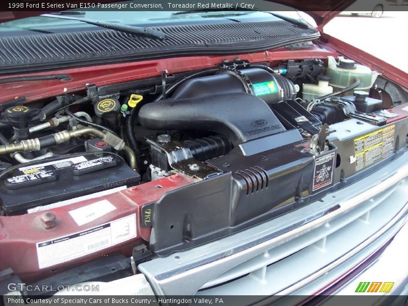 Toreador Red Metallic / Grey 1998 Ford E Series Van E150 Passenger Conversion
