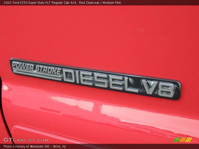 Red Clearcoat / Medium Flint 2002 Ford F250 Super Duty XLT Regular Cab 4x4
