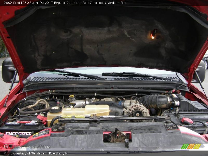 Red Clearcoat / Medium Flint 2002 Ford F250 Super Duty XLT Regular Cab 4x4