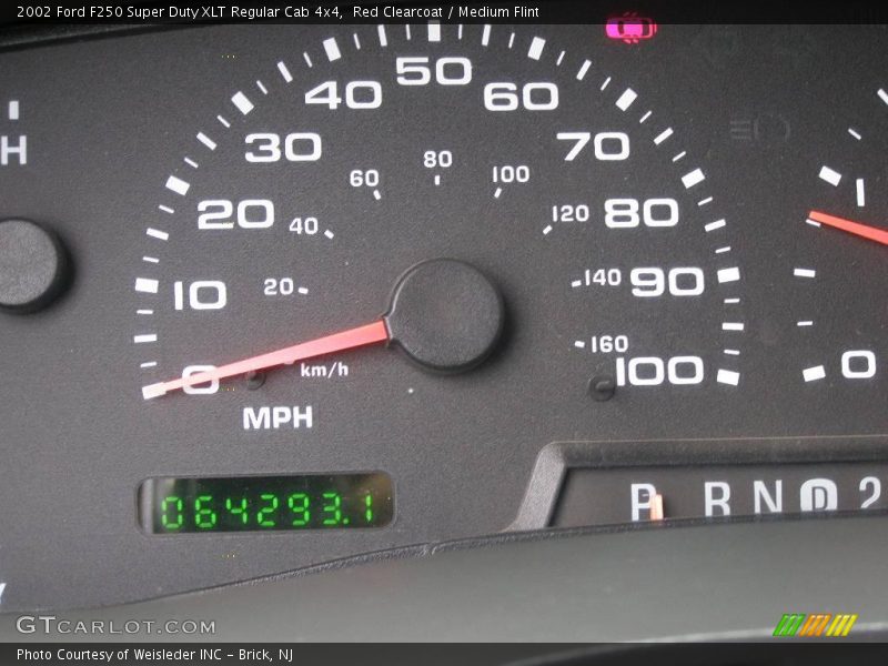 Red Clearcoat / Medium Flint 2002 Ford F250 Super Duty XLT Regular Cab 4x4