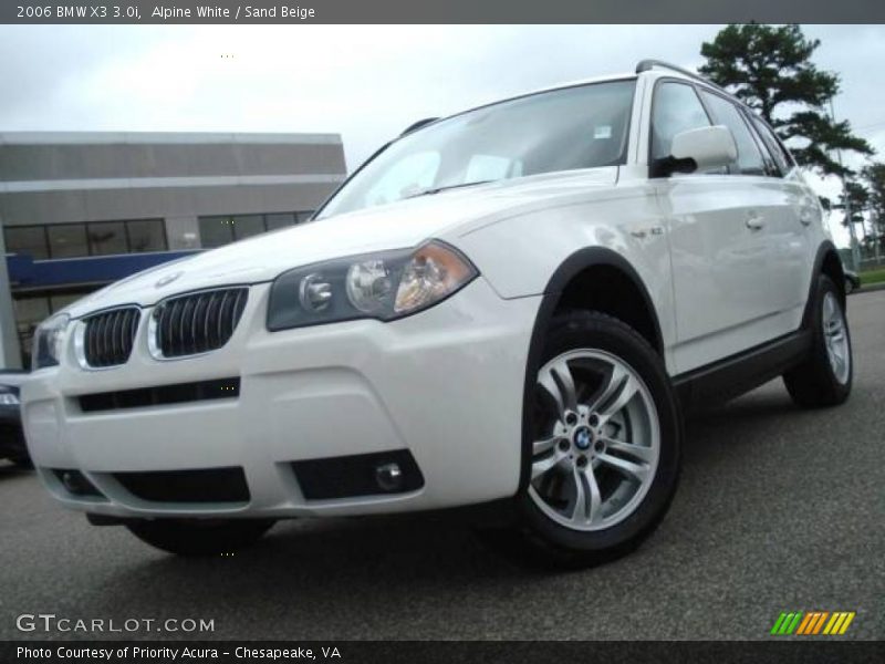 Alpine White / Sand Beige 2006 BMW X3 3.0i