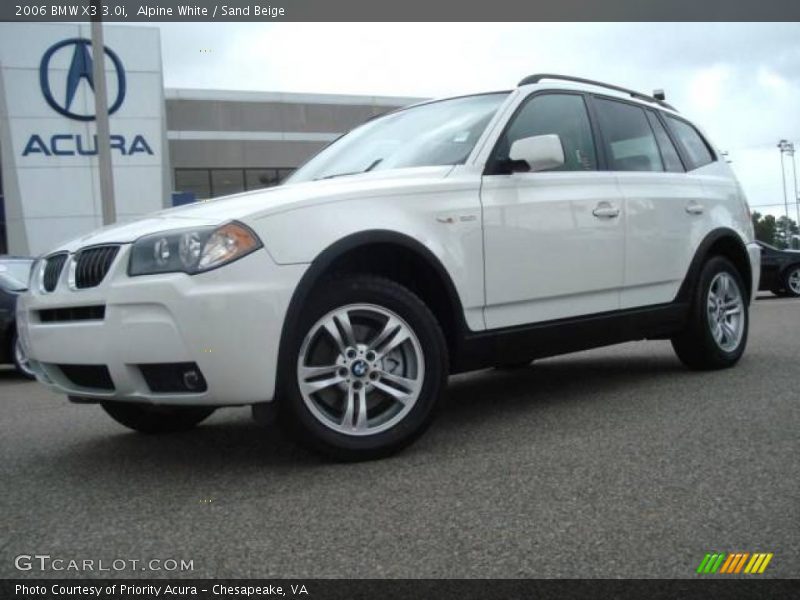 Alpine White / Sand Beige 2006 BMW X3 3.0i