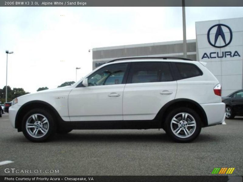 Alpine White / Sand Beige 2006 BMW X3 3.0i