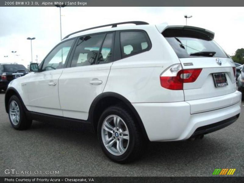 Alpine White / Sand Beige 2006 BMW X3 3.0i