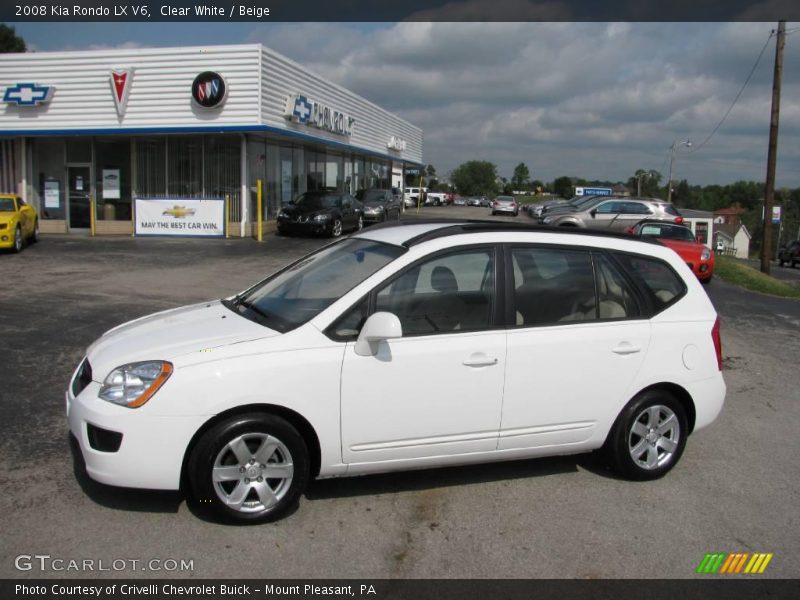 Clear White / Beige 2008 Kia Rondo LX V6