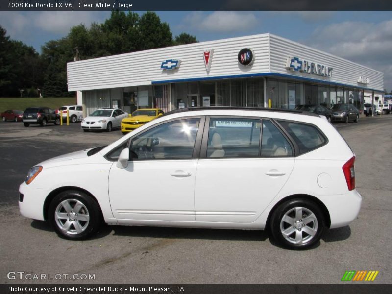 Clear White / Beige 2008 Kia Rondo LX V6