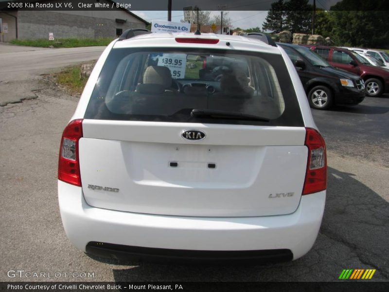 Clear White / Beige 2008 Kia Rondo LX V6