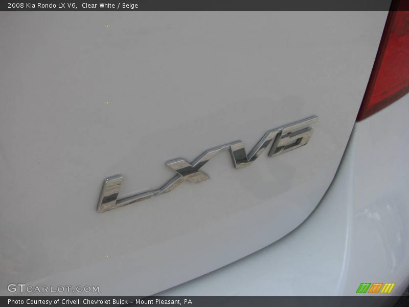 Clear White / Beige 2008 Kia Rondo LX V6