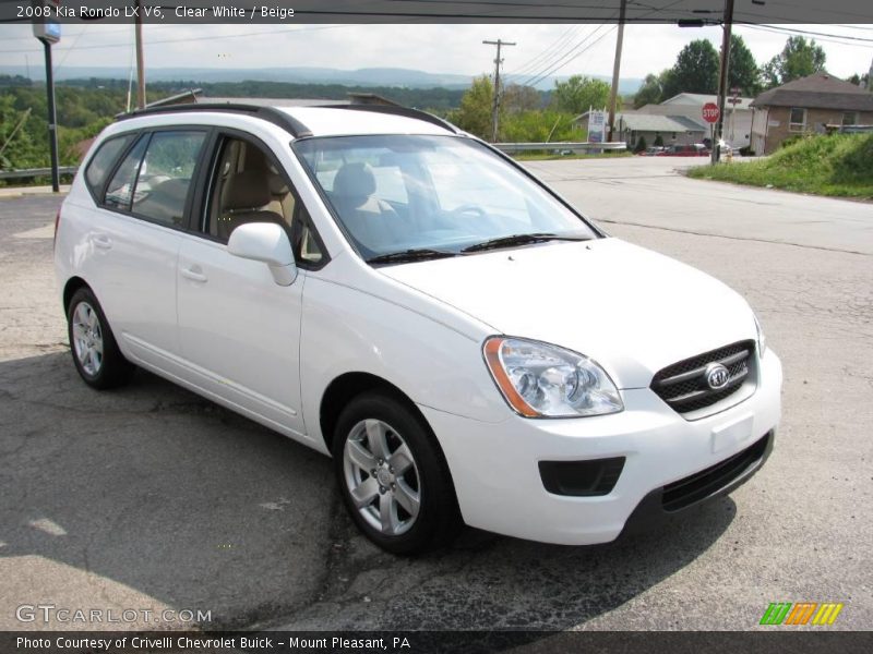 Clear White / Beige 2008 Kia Rondo LX V6