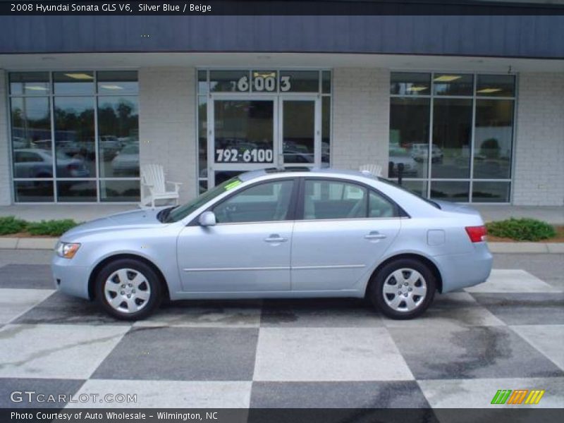 Silver Blue / Beige 2008 Hyundai Sonata GLS V6