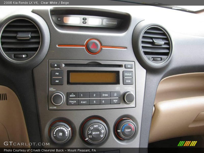 Clear White / Beige 2008 Kia Rondo LX V6
