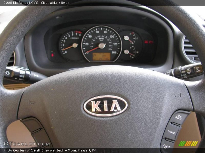 Clear White / Beige 2008 Kia Rondo LX V6
