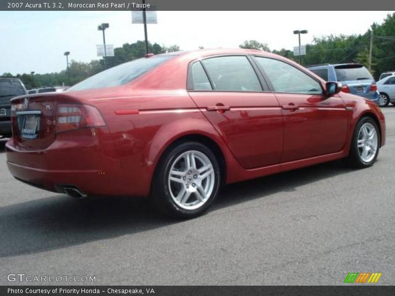 Moroccan Red Pearl / Taupe 2007 Acura TL 3.2