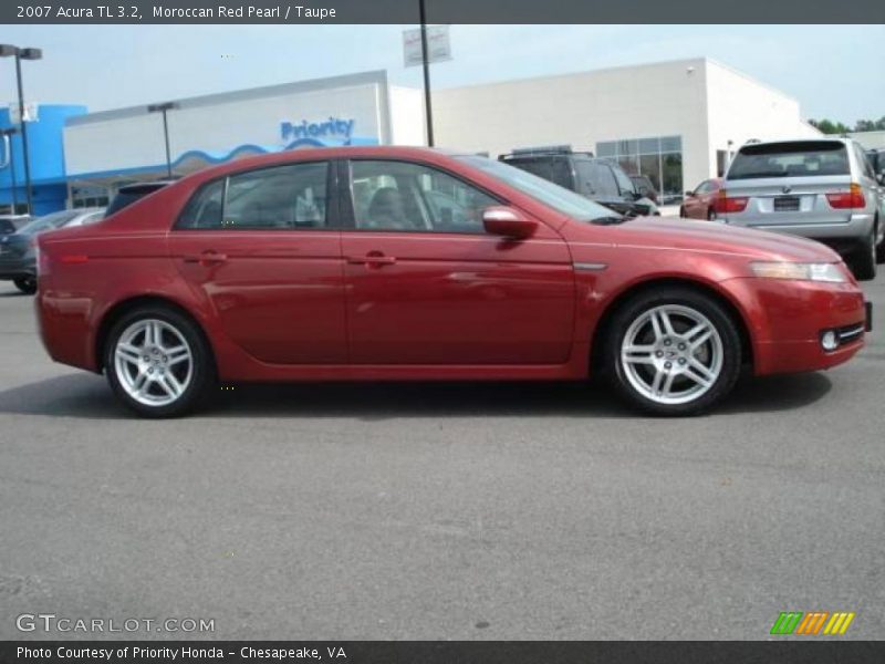 Moroccan Red Pearl / Taupe 2007 Acura TL 3.2