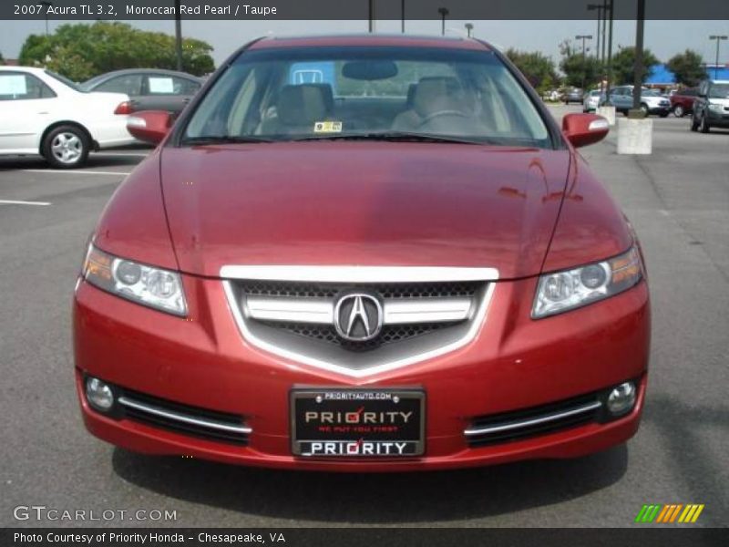 Moroccan Red Pearl / Taupe 2007 Acura TL 3.2