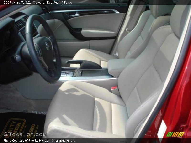 Moroccan Red Pearl / Taupe 2007 Acura TL 3.2