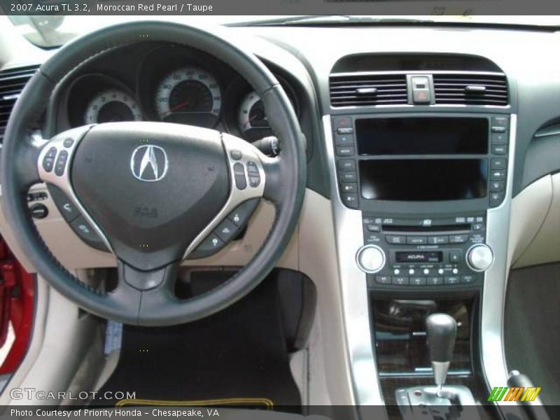 Moroccan Red Pearl / Taupe 2007 Acura TL 3.2