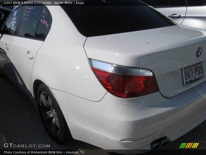 Alpine White / Beige 2007 BMW 5 Series 525i Sedan