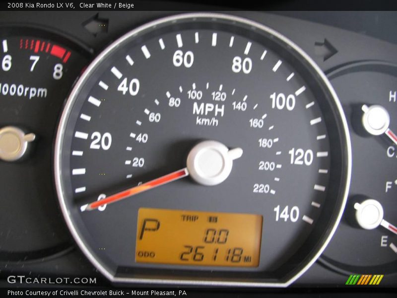 Clear White / Beige 2008 Kia Rondo LX V6