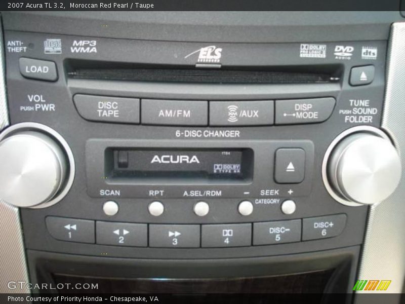 Moroccan Red Pearl / Taupe 2007 Acura TL 3.2