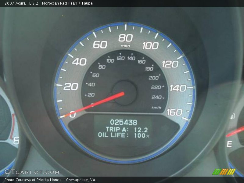 Moroccan Red Pearl / Taupe 2007 Acura TL 3.2