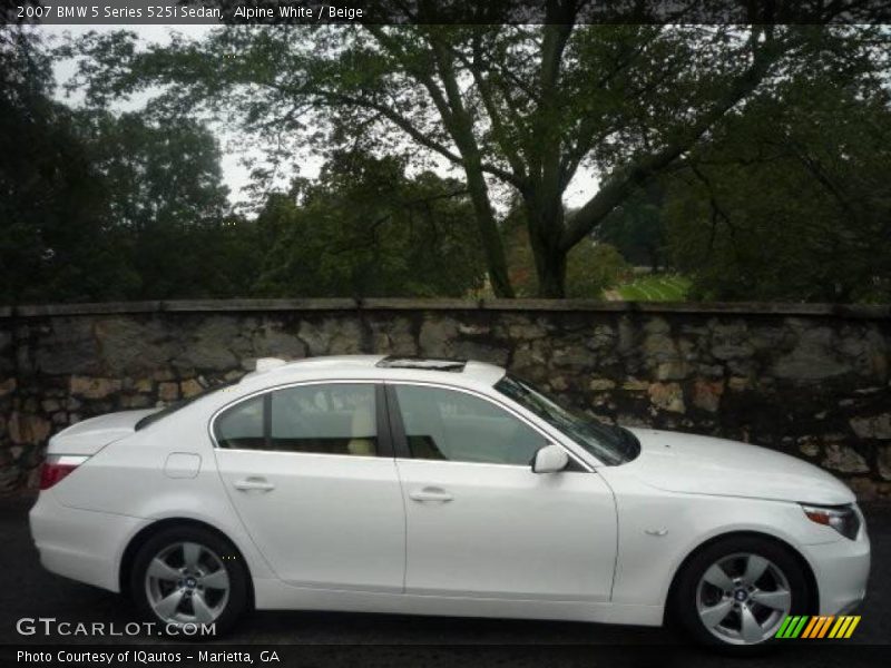 Alpine White / Beige 2007 BMW 5 Series 525i Sedan