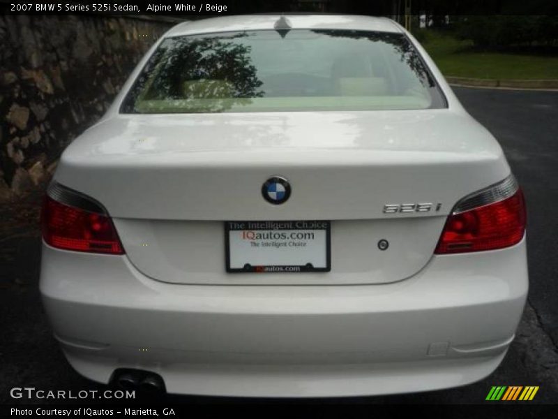 Alpine White / Beige 2007 BMW 5 Series 525i Sedan