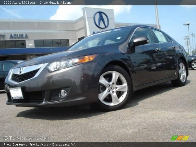 Grigio Metallic / Ebony 2009 Acura TSX Sedan