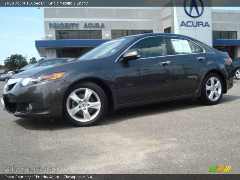 Grigio Metallic / Ebony 2009 Acura TSX Sedan