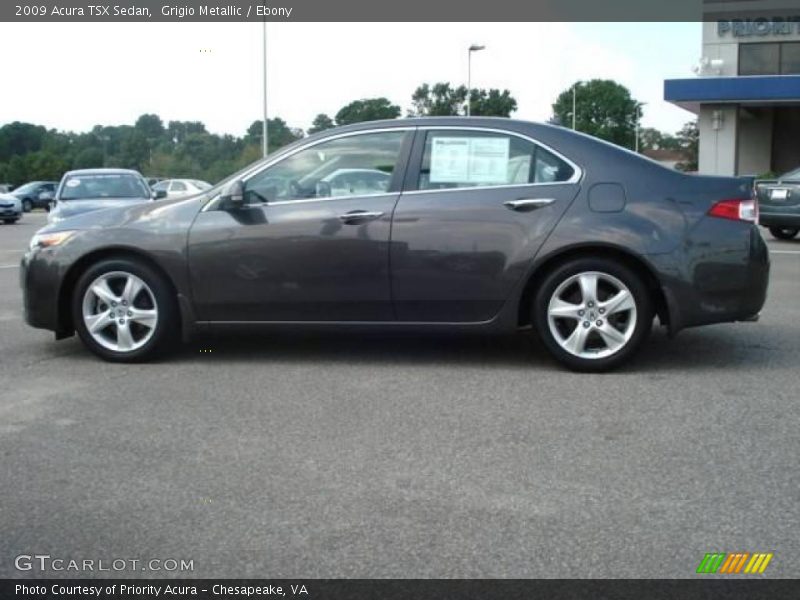 Grigio Metallic / Ebony 2009 Acura TSX Sedan