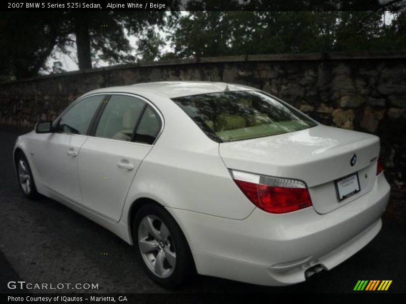 Alpine White / Beige 2007 BMW 5 Series 525i Sedan