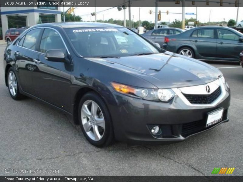 Grigio Metallic / Ebony 2009 Acura TSX Sedan