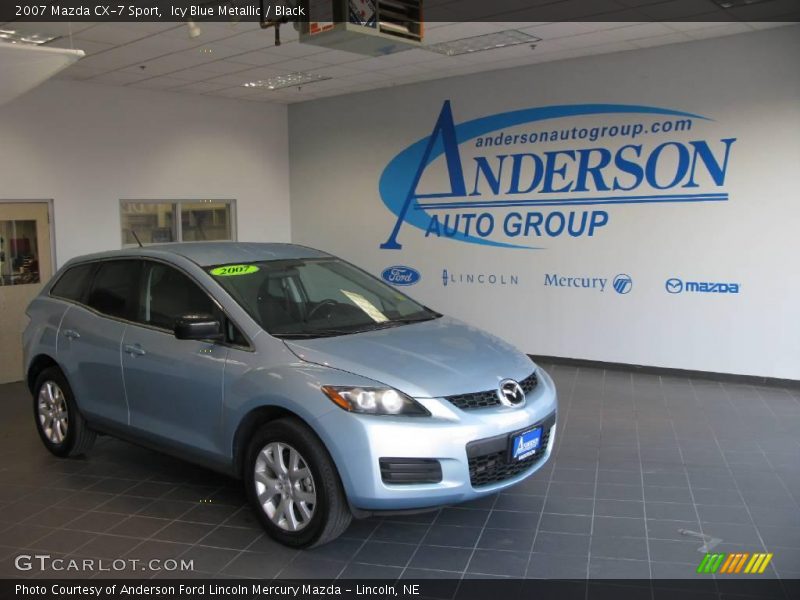Icy Blue Metallic / Black 2007 Mazda CX-7 Sport