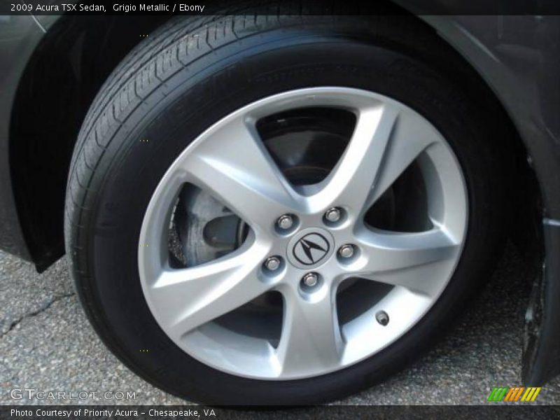 Grigio Metallic / Ebony 2009 Acura TSX Sedan