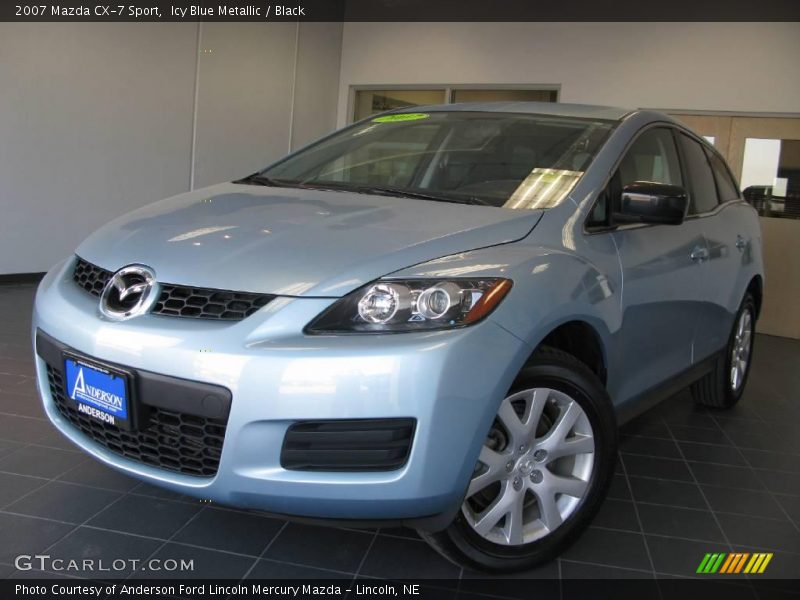 Icy Blue Metallic / Black 2007 Mazda CX-7 Sport