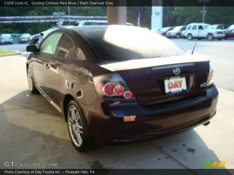 Sizzling Crimson Red Mica / Dark Charcoal Gray 2008 Scion tC