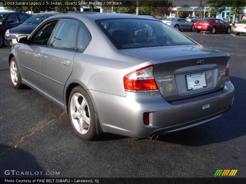 Quartz Silver Metallic / Off Black 2009 Subaru Legacy 2.5i Sedan