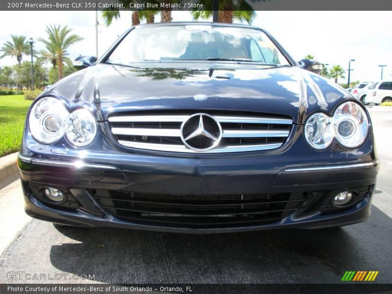 Capri Blue Metallic / Stone 2007 Mercedes-Benz CLK 350 Cabriolet