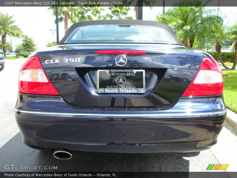 Capri Blue Metallic / Stone 2007 Mercedes-Benz CLK 350 Cabriolet