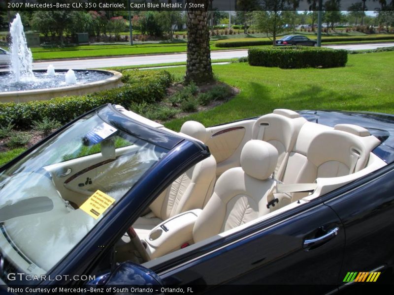 Capri Blue Metallic / Stone 2007 Mercedes-Benz CLK 350 Cabriolet