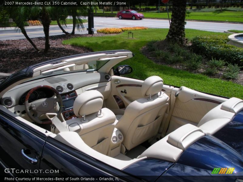 Capri Blue Metallic / Stone 2007 Mercedes-Benz CLK 350 Cabriolet