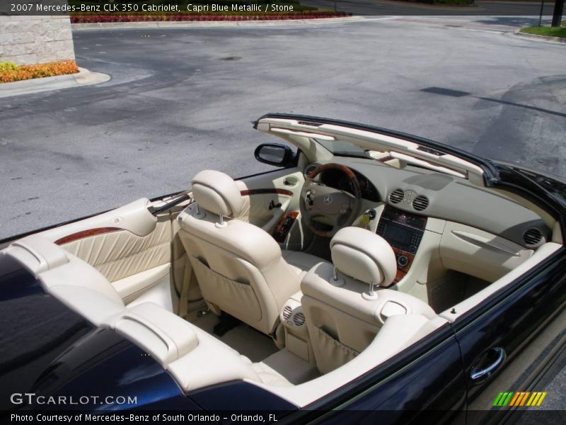 Capri Blue Metallic / Stone 2007 Mercedes-Benz CLK 350 Cabriolet