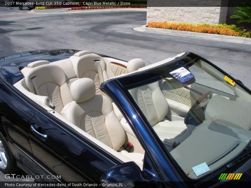 Capri Blue Metallic / Stone 2007 Mercedes-Benz CLK 350 Cabriolet