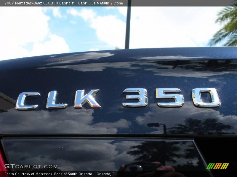 Capri Blue Metallic / Stone 2007 Mercedes-Benz CLK 350 Cabriolet